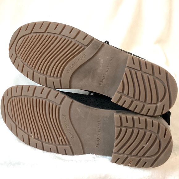 EMU AUSTRALIA Leather Wool Lined Waterproof Hiker Boots Sz 9 - Picture 11 of 16